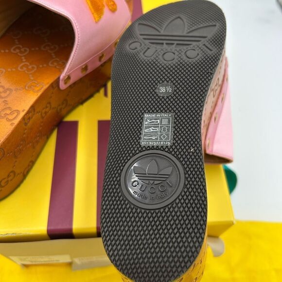 Women’s Gucci X Adidas, leather mules size 38.5 made in Italy - Picture 6 of 10